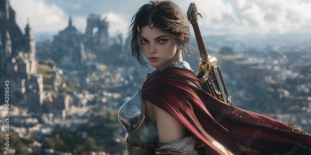 Naklejka premium Game Character. Page Header or Banner