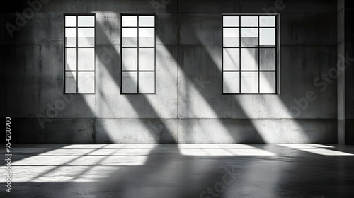 Empty industrial room with ...