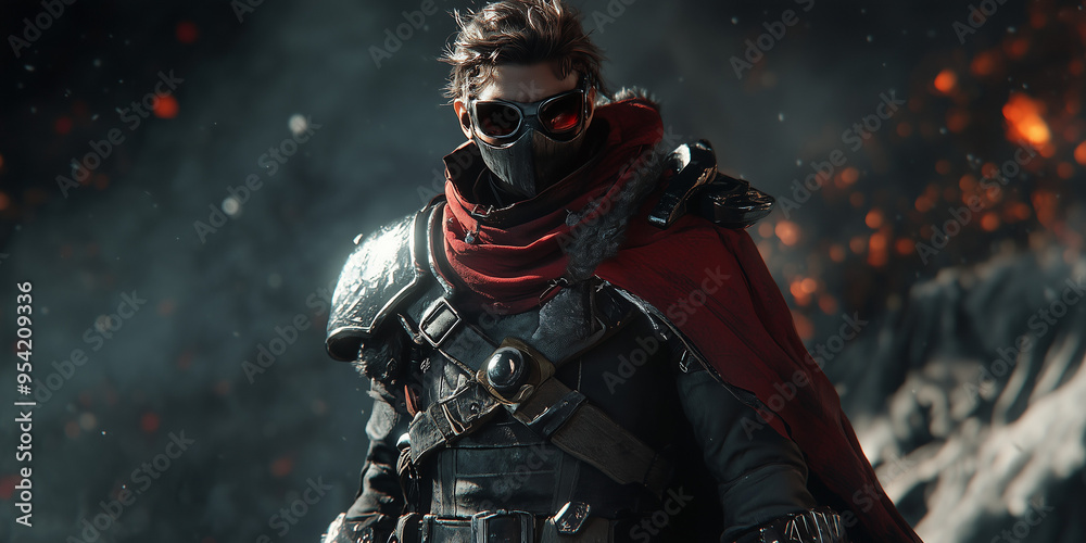 Fototapeta premium Game Character. Page Header or Banner