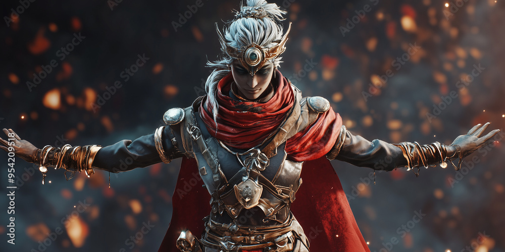 Fototapeta premium Game Character. Page Header or Banner
