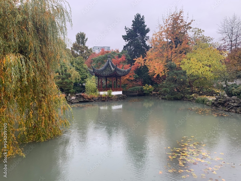 Japanese Garden in Fall Autumn Japanese Garden in Fall Autumn