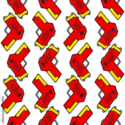 stun gun seamless pattern in white background