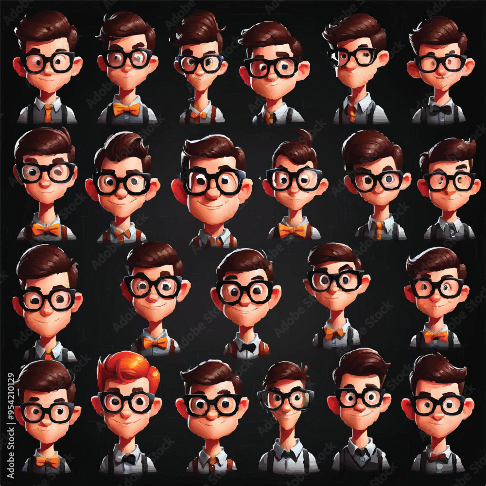 Vector illustration of avatars for games. Funny retro cartoon character faces. different expression male character, vector illustration in cartoon style. faces people cartoon avatar character vector. Vector illustration of avatars for games. Funny retro cartoon character faces. different expression male character, vector illustration in cartoon style. faces people cartoon avatar character vector.
