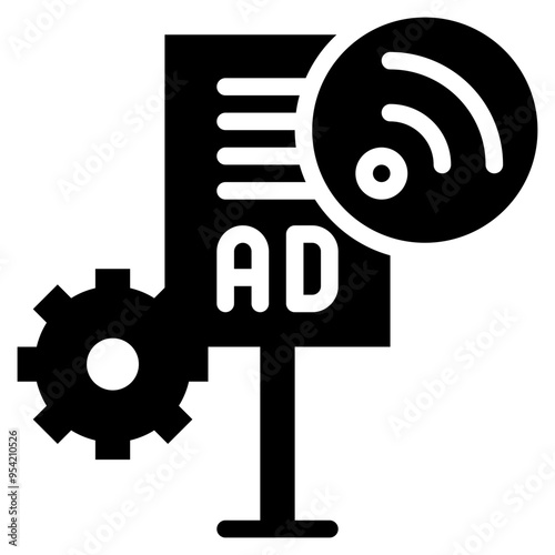 advertising label management smart city technology solid glyph