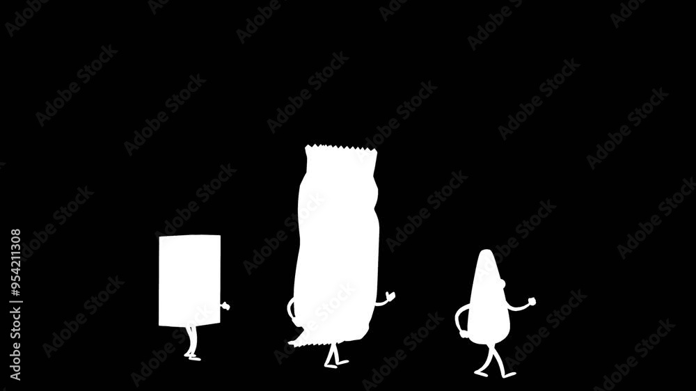 3D Candy Stride Looping Walk Cycle