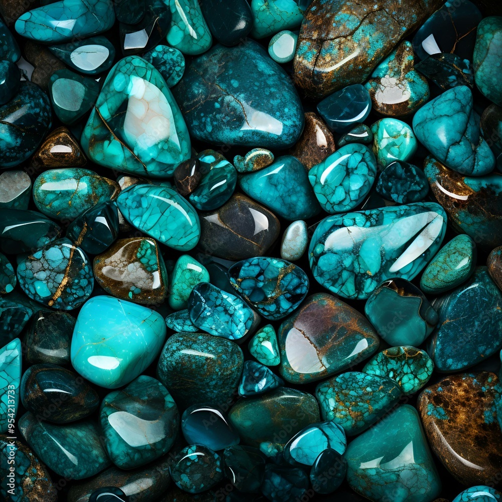 Turquoise Stones Closeup Image Turquoise Stones Closeup Image