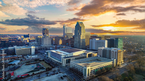 Downtown Raleigh, North Carolina, USA Skyline Aerial