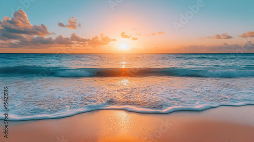 Golden sunset over the ocea...