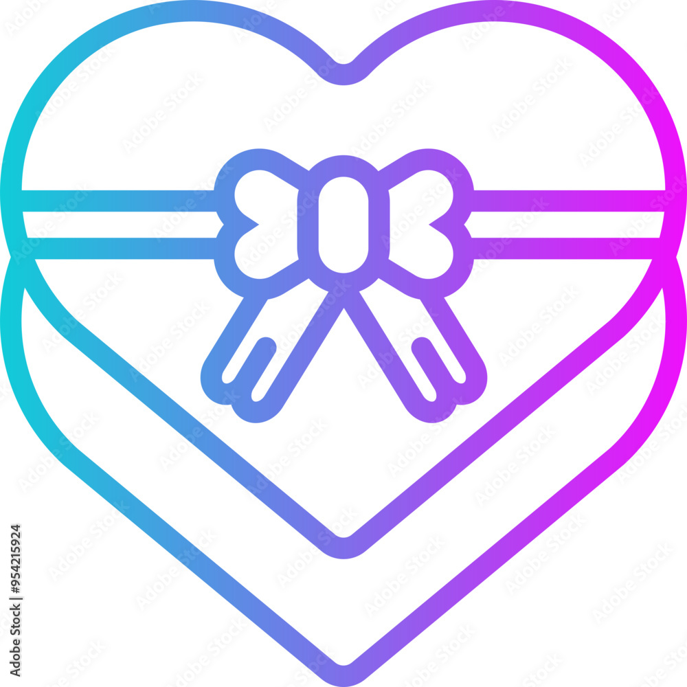 Valentine Love Gradient Icon Design Vector Valentine Love Gradient Icon Design Vector