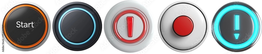 powerbutton set isolated on white background powerbutton set isolated on white background
