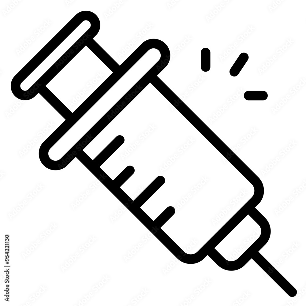 Syringe Icon in Line Style Suitable for Web, Apps, Presentation, or Printable Meanings Syringe Icon in Line Style Suitable for Web, Apps, Presentation, or Printable Meanings