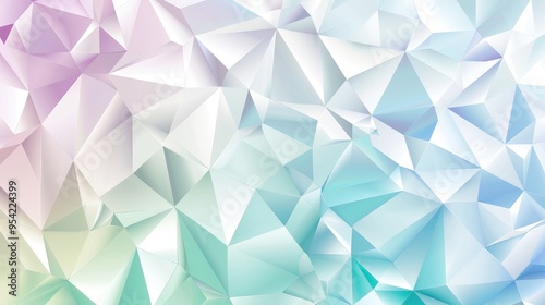 A colorful abstract geometric background featuring triangular shapes and gradients.