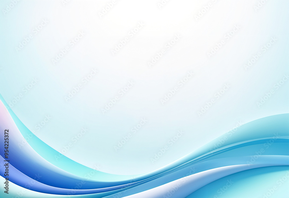 Abstract blue waves background, minimal waves design concept