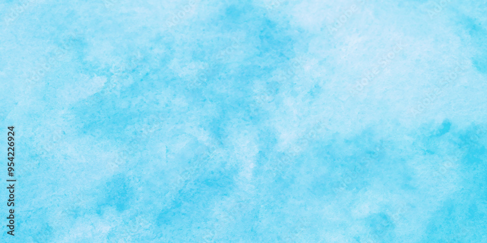Naklejka premium Watercolor background, art abstract surface blue watercolor painting textured design on white paper background, banner, backdrop, template, poster, wallpaper