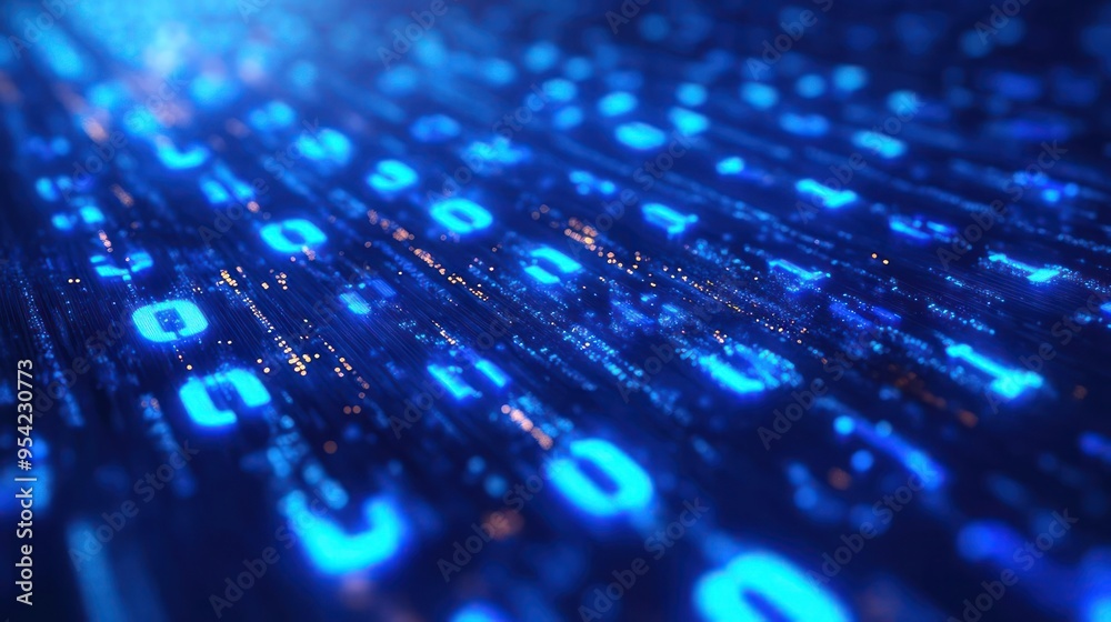 A close-up image of binary code on a blue and black background, A close-up image of binary code on a blue and black background,