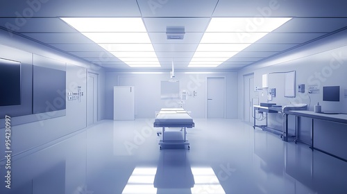 Clean and Well-Organized Medical Workspace with Equipment.