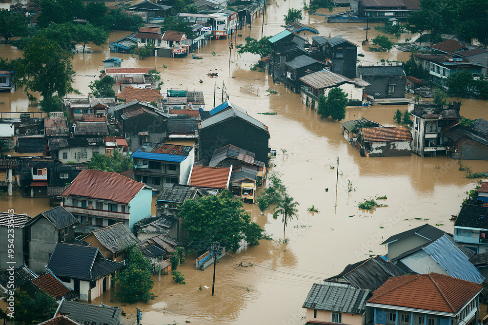 Fototapeta premium flood natural disaster