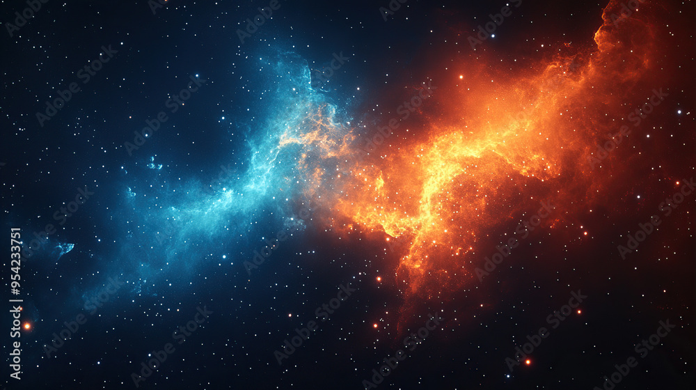 Realistic shot of a space background with swirling nebulae and stars, Realistic shot of a space background with swirling nebulae and stars,