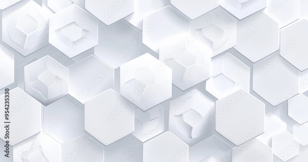 A pattern of white hexagonal shapes creating a modern, minimalist design. A pattern of white hexagonal shapes creating a modern, minimalist design.