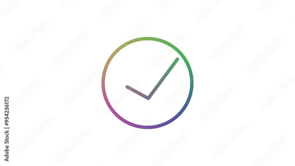 Correct check mark symbol .check mark icon animated 4k video Correct check mark symbol .check mark icon animated 4k video