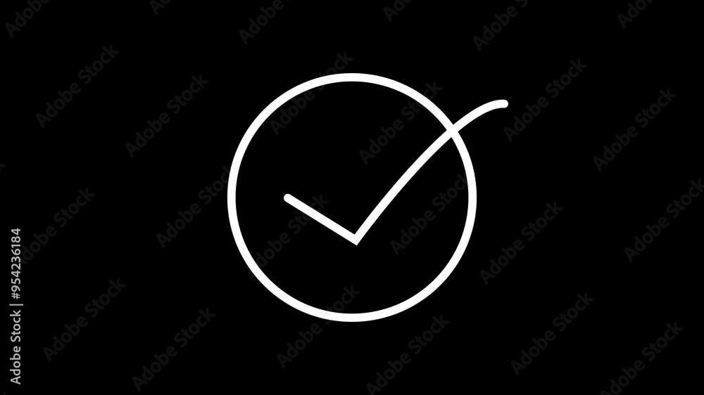 Correct check mark symbol .check mark icon animated 4k video Correct check mark symbol .check mark icon animated 4k video