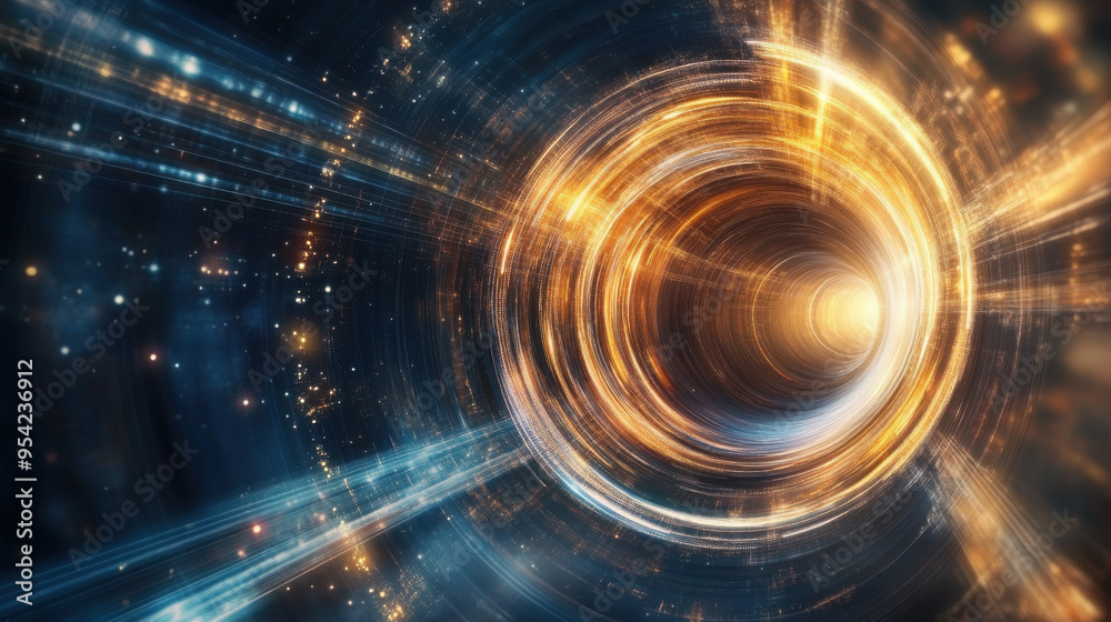 Obraz premium Abstract Golden Vortex