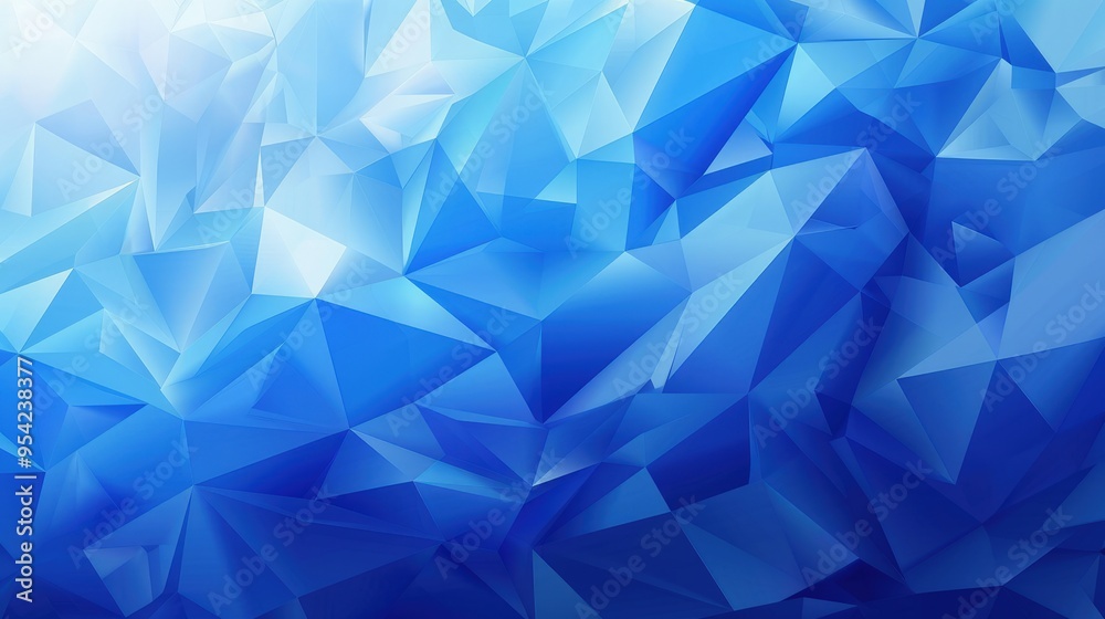 A vibrant blue abstract background with geometric shapes and facets. A vibrant blue abstract background with geometric shapes and facets.