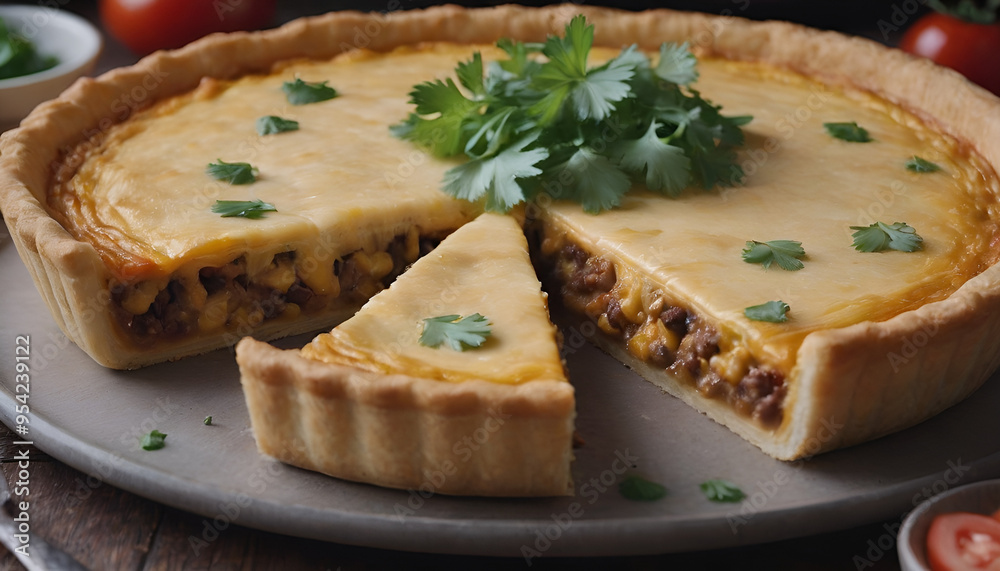 mexican taco quiche on a plate mexican taco quiche on a plate