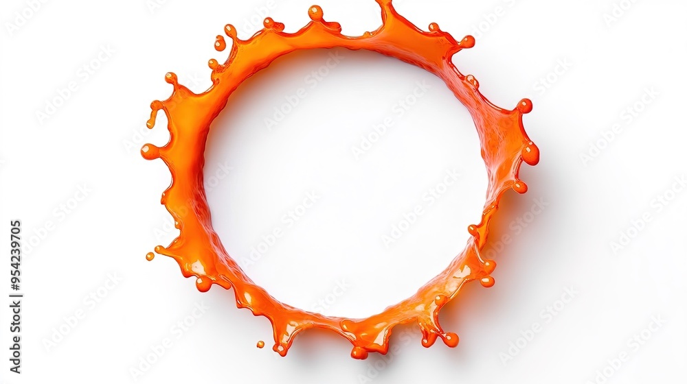 Circular Orange Splash on a White Background, Featuring a Vibrant and Dynamic Burst of Color That Creates a Bold and Eye-Catching Visual Impact. Circular Orange Splash on a White Background, Featuring a Vibrant and Dynamic Burst of Color That Creates a Bold and Eye-Catching Visual Impact.