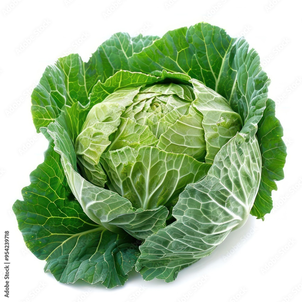 Bright green head of a cabbage. Bright green head of a cabbage.