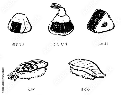 和食セット-おにぎり、てんむす、お寿司