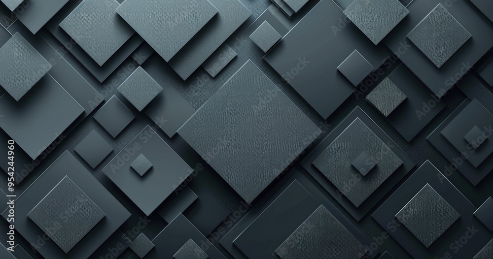 Abstract design featuring layered geometric shapes in varying shades of gray. Abstract design featuring layered geometric shapes in varying shades of gray.