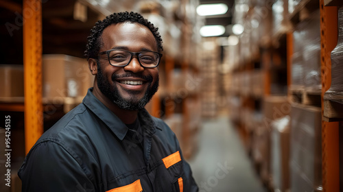 Portrait of a smiling wareh...