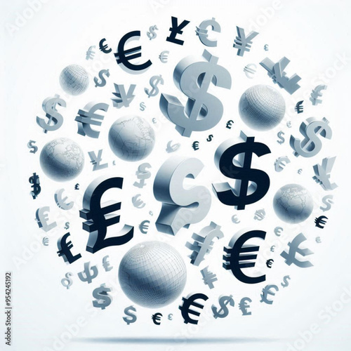 Free  Money vector money photo Gold coins and banknotes 3d cartoon style icon black Friday 
