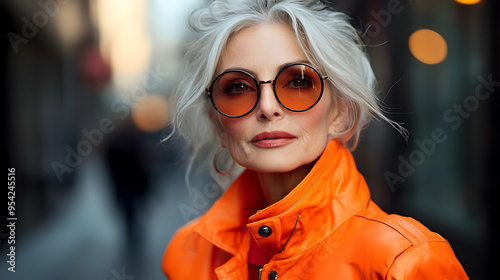 Portrait of a stylish older...