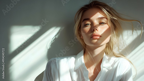 Portrait of a woman with bl...
