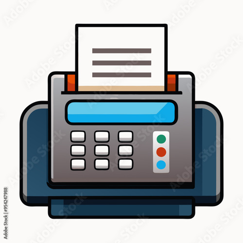 Minimalist Fax Icon vector