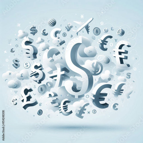 Free  Money vector money photo Gold coins and banknotes 3d cartoon style icon black Friday 
