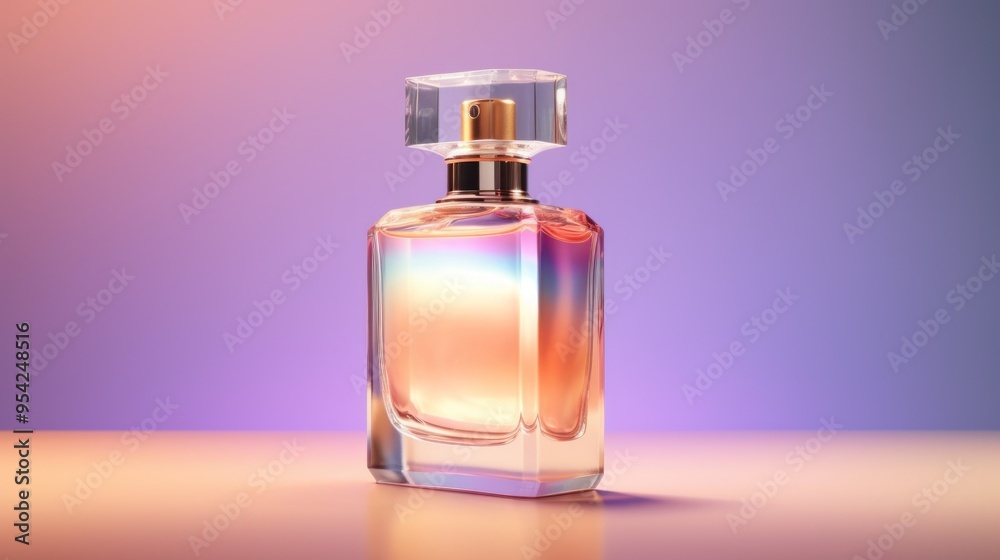 Perfume Bottle on a Gradient Background Perfume Bottle on a Gradient Background