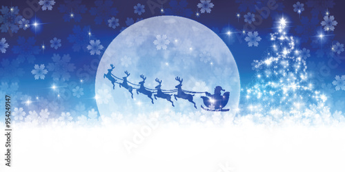 雪　クリスマス　冬　モミの木　背景	