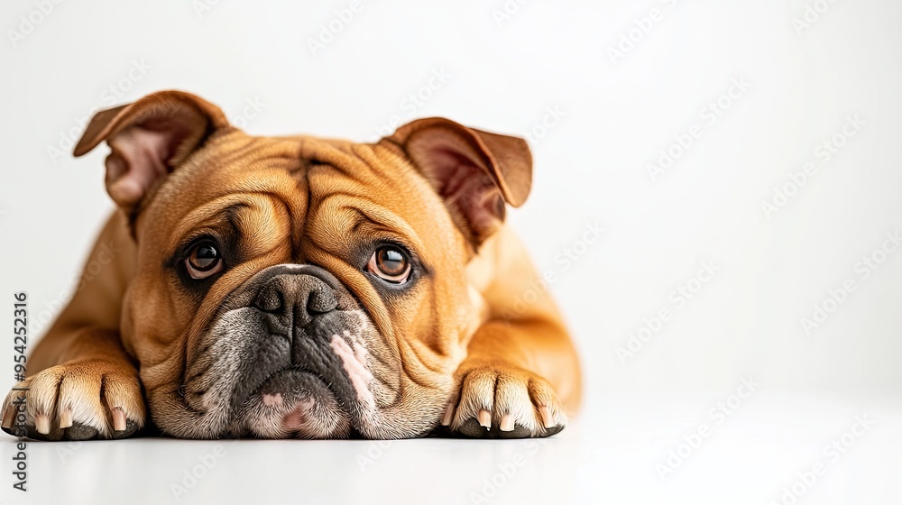 Bulldog isolated on white background AI Generated Bulldog isolated on white background AI Generated