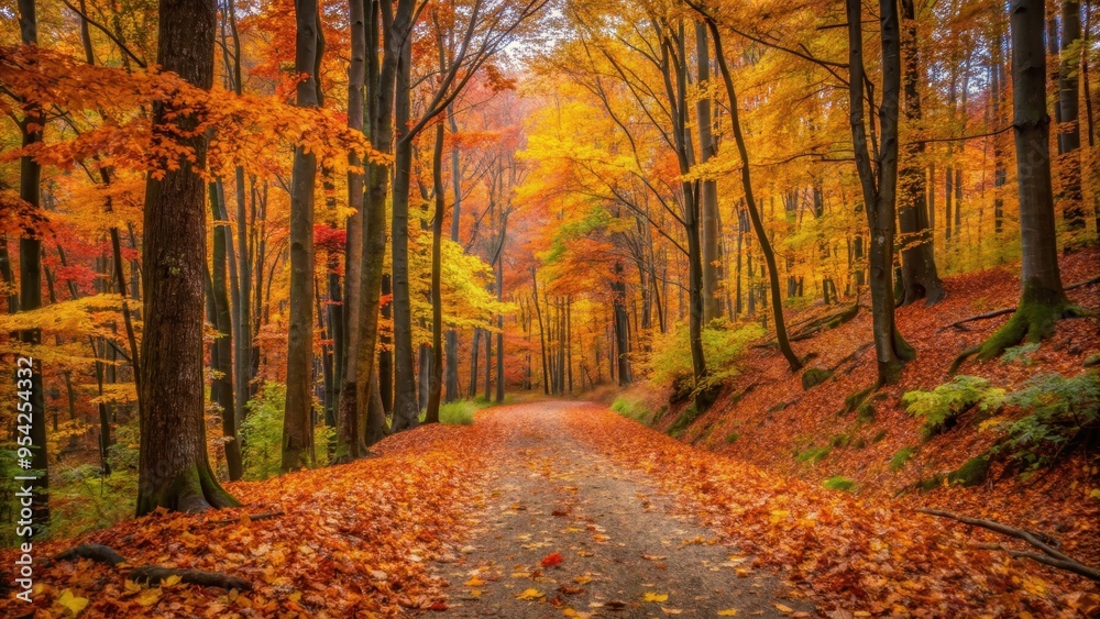 Rustic leaf-covered trail in autumn forest, autumn, path, fall, foliage, rustic, colorful, nature, outdoors, landscape, forest Rustic leaf-covered trail in autumn forest, autumn, path, fall, foliage, rustic, colorful, nature, outdoors, landscape, forest