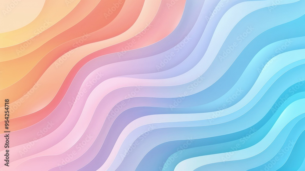 A smooth gradient background featuring flowing waves in pastel colors. A smooth gradient background featuring flowing waves in pastel colors.