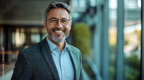 Smiling businessman in a su...