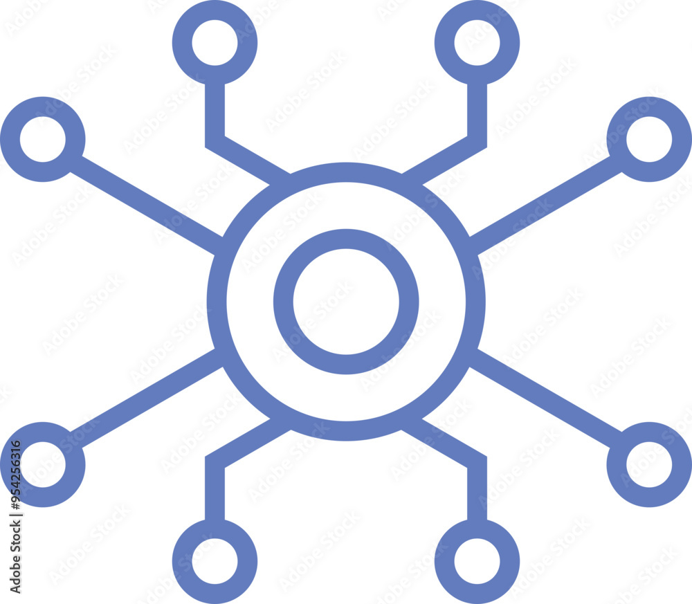 Computer Chips and Electronic Circuit Icon Computer Chips and Electronic Circuit Icon