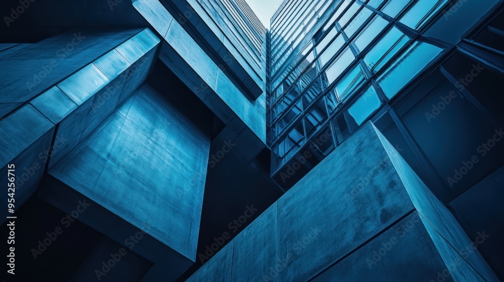 Modern Architecture in Blue Tones Modern Architecture in Blue Tones
