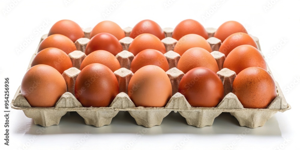Carton with thirty red eggs, side view , eggs, red, carton, packaging, thirty, side view, paper, cardboard, grocery, farm, organic Carton with thirty red eggs, side view , eggs, red, carton, packaging, thirty, side view, paper, cardboard, grocery, farm, organic