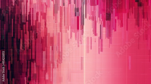 An abstract design featuring vertical lines and gradients in shades of pink.