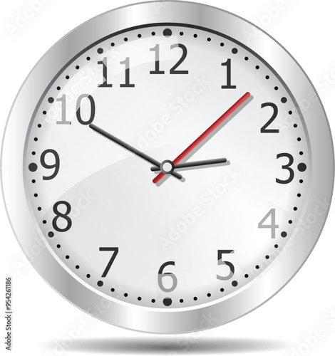 Obraz na płótnie wall clock isolated on white w salonie
