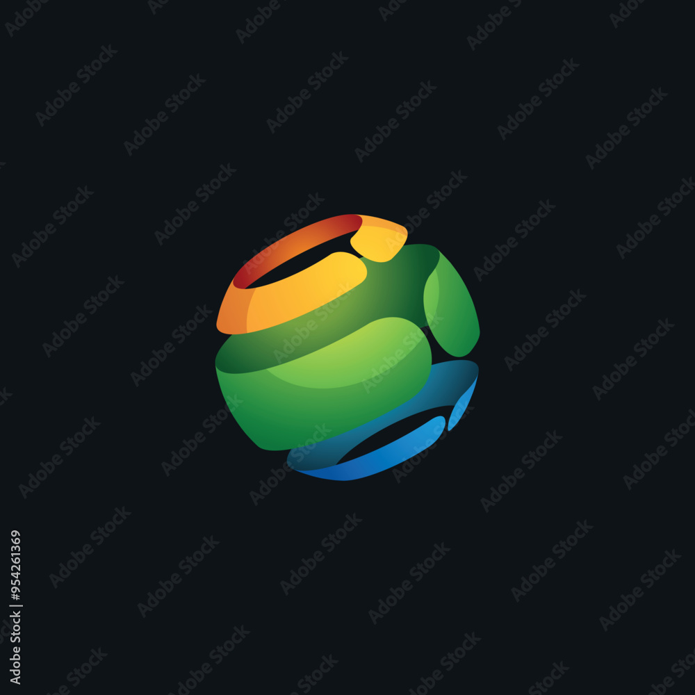 Abstract Colorful Logo Design Elements